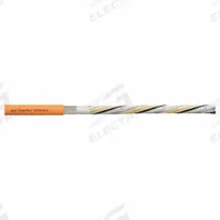 CHAINFLEX Servo Motor Cable: Orange, PUR Jacket, 1,000 V Volt (MPN CF280ULH300034). Key specifications — Conductor Grouping: (4) 22 AWG/Shielded Twisted Pair 22 AWG/Shielded Twisted Four Pair 26 AWG; Includes Ground: Yes; Overall Length: Order by the Foot; Minimum Bend Radius Factor - Fixed: 5 x OD; Minimum Bend Radius Factor - Flexible: 8 x OD; Brand: CHAINFLEX.