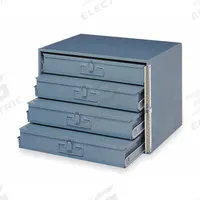 Sliding Drawer Cabinet: 20 in x 15 3/4 in x 15 in, 4 Drawers, 0 Dividers, Gray, Glide, Assembled (MPN 303-95-D918). Key specifications — Cabinet Color: Gray; Includes Dividers: No; Drawer Inside HxWxD: 3 in x 18 in x 12 in; Stackable: Yes; Number of Compartments per Drawer: 16; Brand: DURHAM MFG.