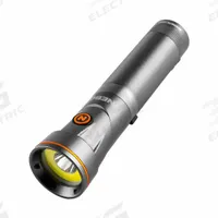NEBO Dual Light Flashlight: Rechargeable, 300 lm, 5 hr Run Time at Max. Brightness, 120 m Max Beam (MPN NEB-WLT-0023). Key specifications — Charger Style Included: Micro USB to USB Cord; Brand: NEBO; Battery Requirements - Broad: Includes Rechargeable.