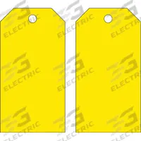 BRADY Shipping Tag: #7, 5 3/4 in Tag Ht, 2 7/8 in Tag Wd, Yellow, Polyester, Plain Tag, 25, PK (MPN 76197). Key specifications — Tag Color: Yellow; Tag Material: Polyester; Card Stock Thickness: 30 Points; Brand: BRADY.