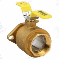 WEBSTONE Manual Two-Way Ball Valve: 1 1/4 in, Brass, Straight, FIP x Flange, Full Port Ball Port (MPN 40405HV). Key specifications — Brand: WEBSTONE; Handle: Lever.