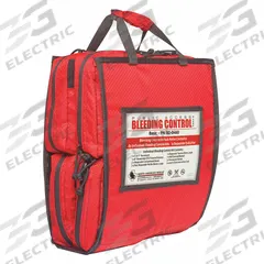 NORTH AMERICAN RESCUE Bleeding Control Kit: Plastic Bag, 8 People Served, 90 Components (MPN 80-0460). Key specifications — Brand: NORTH AMERICAN RESCUE; Wound Dressings Included: (8) Tourniquets; Housing Material: Nylon.