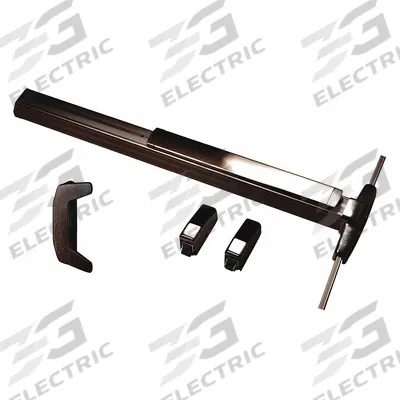VON DUPRIN Surface Vertical Rod: 3 ft Max Door Wd - Surface Vertical Rod Push Bars