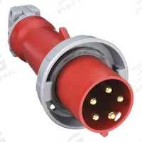 HUBBELL Pin and Sleeve Plug: Red, 277/480V AC, Three Phase, 60 A, 4 Pole, 5 Wire, IEC Grounding (MPN HBL560P7W). Key specifications — Brand: HUBBELL.