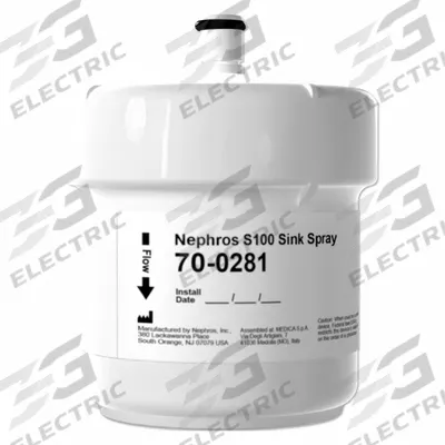 NEPHROS Inline Water Filter: 0.1 micron Micron Rating, Medisulfone, 1/2 in Connection Size - Medical Grade Plumbing Fixture Water Filters