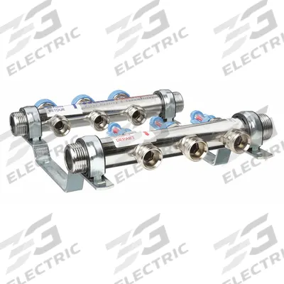 WATTS RADIANT Pipe Manifold Fitting: MBSPP x MBSPP, Stainless Steel, 1 in MBSPP - Plumbing & Heating Branch Manifolds