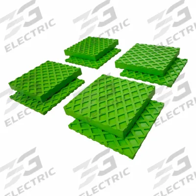 APPROVED VENDOR Vibration Isolator Pad: EPDM, Diamond Pad Top, 2 in Lg, 2 in Wd, 49/64 in Ht - Vibration-Isolating Pads & Sheets