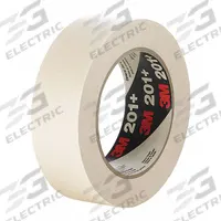 3M Masking Tape: 201+, Tan, 1 7/8 in Roll Wd, 60 yd Overall Roll Lg, 4.4 mil Thick, Rubber, Glass. Key specifications — Series: 201+; Brand: 3M; Backing Material: Crepe Paper; For Location: Indoor; For Surface Type: Glass; Manufacturer Part Number: 201+.