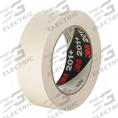 3M Masking Tape: 201+, Tan, 1 7/8 in Roll Wd, 60 yd Overall Roll Lg, 4.4 mil Thick - General Purpose Masking Tape