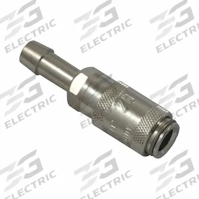 PARKER Quick Coupler: Hose Barb, 2 11/16 mm Body Size, Nickel Plated Brass - European High-Flow Brass Quick-Connect Air Coupling Bodies