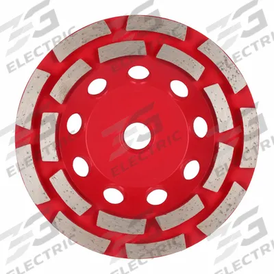 MILWAUKEE Diamond Segment Cup Grinding Wheel: Double Row, 5" Dia, 5/8"-11 Arbor - Double-Row Diamond Segment Cup Grinding Wheels