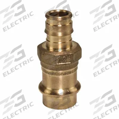 UPONOR Barbed Fitting Adapter: 1/2 in ID x 1/2 in Pipe Size, Barbed x Press-fit - Expansion Brass Barbed Tube Fittings