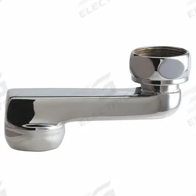 CHICAGO FAUCETS Supply Arm: Manual Faucets, Supply Arm, Single-Bend, Brass, Chrome - Faucet Spout Extensions
