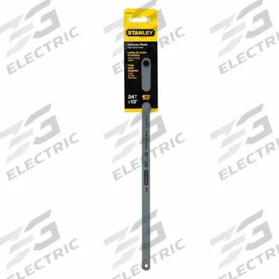 STANLEY Hacksaw Blade: 12 in Blade Lg, Steel, 24, 1/2 in Blade Wd - General Purpose Hacksaw Blades