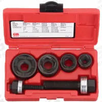GARDNER BENDER Knockout Punch Driver Set: 10 ga_12 ga Max Sheet Metal Capacity-Steel, Falls Free (MPN KOM50125). Key specifications — attr172422: Stainless Steel; attr172423: Circle; attr172427: Storage Case; attr150076: GARDNER BENDER.
