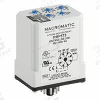 MACROMATIC Phase Monitor Relay: Socket Mounted, 10 A Current Rating, 460 to 600V AC (MPN PMP575). Key specifications — Monitored Parameters: Overvoltage; Manufacturer Part Number: PMP575; Brand: MACROMATIC.