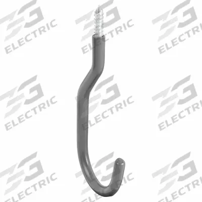 APPROVED VENDOR Bike Hook: Screw-In, 30 lb Wt Capacity, 1 Points per Hook, Gray - Screw-In Tool & Garage Hooks