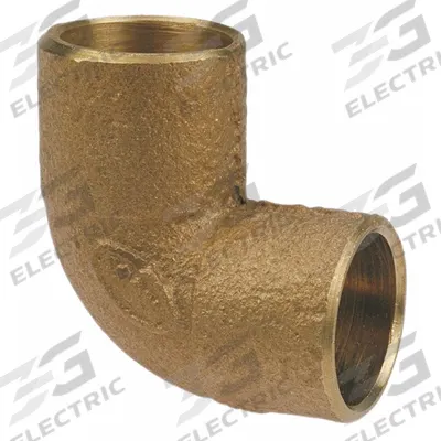 NIBCO Sweat Fitting Elbow: 1 1/4 in CTS x 3/4 in CTS, Cup x FTG, Bronze (MPN 707R 11/4X3/4) - Cast Copper & Bronze Tube Fittings