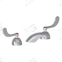 CHICAGO FAUCETS Low Arc Bathroom Faucet: 404, Cast Brass, Polished Chrome Finish, 0.5 gpm Flow Rate (MPN 404-E70-317XKAB). Key specifications — Includes: Mounting Hardware; Brand: CHICAGO FAUCETS; Series: 404.