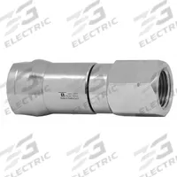 MOSMATIC Rotary Union: Straight, Nickel-Plated C38500 Brass, 1 Passages, 3/8 in Stationary Port, Air (MPN 30.154). Key specifications — Maximum Speed: 30 RPM; Brand: MOSMATIC.