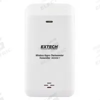 EXTECH Wireless Thermometer Transmitter: -40°F to 140°F /-40°C to 60°C, 98 ft Transmission, Battery (MPN RH200W-T). Key specifications — Transmission Range: 98 ft; Brand: EXTECH.