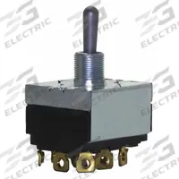 EATON Toggle Switch: 3 Position, 8 Connections, 4PST, Screw Terminals Connection, 7600 Series (MPN 7690K8). Key specifications — AC Contact Rating: 15 A @ 125 V; Switch Function Configuration: On/None/Off; Brand: EATON; Series: 7600; Horsepower: 3/4 hp.