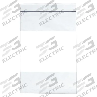 APPROVED VENDOR Reclosable Bag: 4 mil Thick, 6 in Wd, 9 in Lg, Hang Hole Not Included, Bag - White Block Reclosable Poly Bags