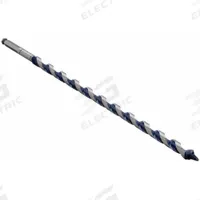 BOSCH Hybrid Drill Bit: 3/4 in Drill Bit Size, 17 1/2 in Overall Lg, Hex Shank, Carbon Steel (MPN NKLT12). Key specifications — attr255259: Hybrid Ship and Spur Auger; attr255260: Carbon Steel; attr255261: PTFE; attr277197: BOSCH.