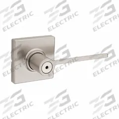 KWIKSET Door Lever Lockset: Privacy Lever Locksets, Nickel, ADA Compliant (MPN 300LRL-SQT-15-6AL-RCS). Key specifications — Ligature Resistance: Not Ligature-Resistant; Brand: KWIKSET; Lockset Function ANSI Code: F76; Visual Indicator Message: No Message; Lockset Style: Rose; ADA Compliant: Yes; Finish: Satin Nickel-Plated : Zinc.
