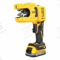 DEWALT Cordless Tube Cutter Kit: 20V MAX, 1 1/4 in Max. Pipe Dia., Copper (MPN DCE154E1). Key specifications — attr531366: Copper; attr531357: 20V MAX; attr531370: (2) Replacement Cutting Wheels; attr531359: DEWALT.