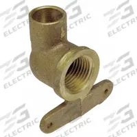 NIBCO Sweat Fitting Elbow: 1/2 in CTS x 1/2 in Pipe, Cup x FNPT, Hi Ear, Bronze (MPN 70735A 1/2)