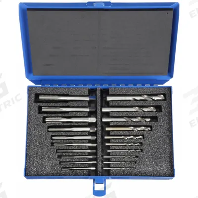 CHICAGO-LATROBE Drill Bit and Tap Set: 20 Pc - Drill Bit & Hand Tap Sets