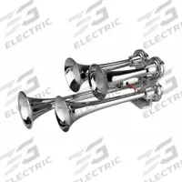WOLO Air Horn: 12-24V DC, High Tone, Air, Silver, Chrome Plated, 130 dB Sound Level - Max, Trucks (MPN 853). Key specifications — Type: High Tone; Brand: WOLO; Compatible Vehicle Type: Trucks; Finish: Chrome Plated; Includes: Mounting Hardware; Color: Silver.