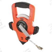 KESON Long Tape Measure: Assisted, NRS10100H, SAE/Engineers Scale, 100 ft, 1/100 ft, Plastic, Steel. Key specifications — attr939846: NRS10100H; attr939849: Steel; attr939859: Nonmagnetic Single Hook; attr939850: Single-Sided; attr939855: 1/100 ft; attr944023: Hook End; attr940484: KESON; attr985224: Plastic.