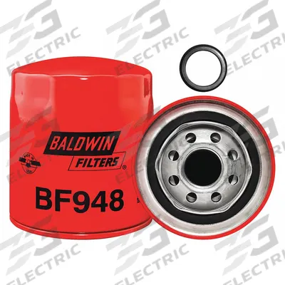 BALDWIN FILTERS Fuel Filter: Spin-On, 3 11/16 in Outside Dia, 1"-14 Thread Size, Cellulose - Spin-On Fuel Filters