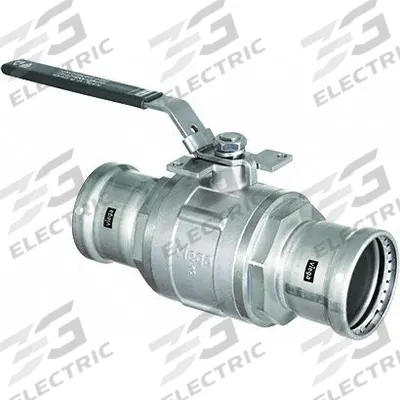 VIEGA MEGAPRESS Manual Two-Way Ball Valve: 2 1/2 in, Carbon Steel, Press x Press, Two-Piece - Carbon Steel Ball Valves