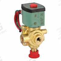 REDHAT Solenoid Valve: 4-Way, 1/4 in Pipe Size, 120V AC, Watertight/Without Junction Box, Brass Body (MPN 8342G001MS). Key specifications — Pipe Size: 1/4 in; Voltage: 120V AC; Brand: REDHAT; Coil Enclosure: Without Junction Box.