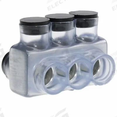 POLARIS Multitap Connector: 3 Port, Double-Sided Entry, 4 AWG – 500 kcmil Wire Size - Dry-Location Double-Sided Entry Multitap Connectors