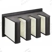 GRAINGER V-Bank Air Filter: 12 in x 24 in x 12 in, Synthetic, Single Header, 4 Vs, MERV 13 (MPN 2GHN9). Key specifications — Brand: GRAINGER; Frame or Header Material: Plastic; Media Material: Synthetic; Filters Out: Copier Toner.