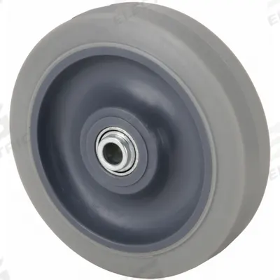 APPROVED VENDOR Caster Wheel: 4 in Wheel Dia., 1 1/4 in Wheel Wd, Rubber, 300 lb Load Rating - Nonmarking Rubber Tread on Plastic Core Wheels