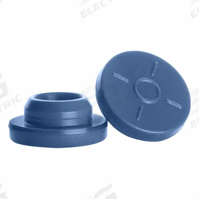 WHEATON Stopper: Bromobutyl, 20 Stopper Size, Gray, 0 Holes - Synthetic Rubber Stoppers