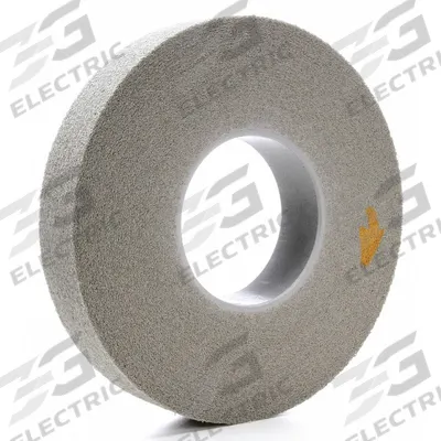 SCOTCH-BRITE Convolute Wheel: 12 in Dia x 2 in W, 5 in Arbor, Aluminum Oxide, Medium - Deburring Wheels for Carbon Steel & Soft Metals