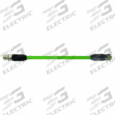 MURRELEKTRONIK Cordset: M12 Male Straight x M12 Female Straight, 1.5 m Lg, PUR, Green - M12 Connector to M12 Connector Cordsets