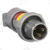APPLETON ELECTRIC Pin and Sleeve Plug: Gray, 250V DC/600V AC, Single Phase, 30 A, 3 Pole, 2 Wire (MPN ACP3023BC). Key specifications — Brand: APPLETON ELECTRIC.