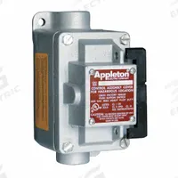 APPLETON ELECTRIC Tumbler Switch: 1 Gang, 2-Pole, 20 A, 277 V AC, Feed-Thru Hub, 1 in Hub Size (MPN EDSC110-R2). Key specifications — Brand: APPLETON ELECTRIC.