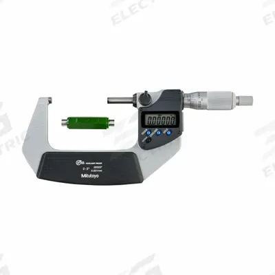 MITUTOYO Calibrated Micrometer: 0 in to 1 in /0 mm to 25.4 mm, Inch/Metric - Micrometers with SPC Output for Harsh Environments