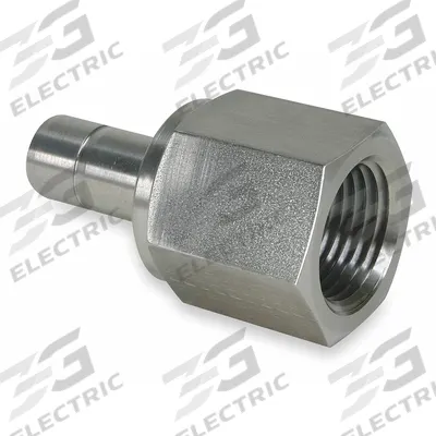 PARKER Compression Fitting Adapter: 1/4 in OD x 1/8 in Pipe Fitting Size - Double-Ferrule Stainless Steel Fittings