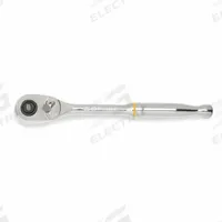 GEARWRENCH Hand Ratchet: Pear, Reversible, 8 1/4 in Overall Lg, Full Polish Chrome, 4° Min Arc Swing (MPN 81218T). Key specifications — attr1205598: Reversible; attr1205605: Quick-Release Included; attr1205626: Full Polish Chrome; attr1228094: Standard Length; attr1205607: Pear; attr1205624: GEARWRENCH.