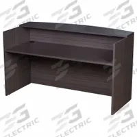 BOSS Reception Desk: Melamine, Driftwood, 42 in Overall Ht, 71 in Overall Wd, 30 in Overall Dp (MPN N169-DW)