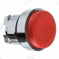 SCHNEIDER Extended Push Button: Red, 22 mm Mounting Size, Metallic, Maintained (MPN ZB4BH4). Key specifications — Brand: SCHNEIDER; Action: Maintained; Series: XB4; Push Button Material Type: Metallic.
